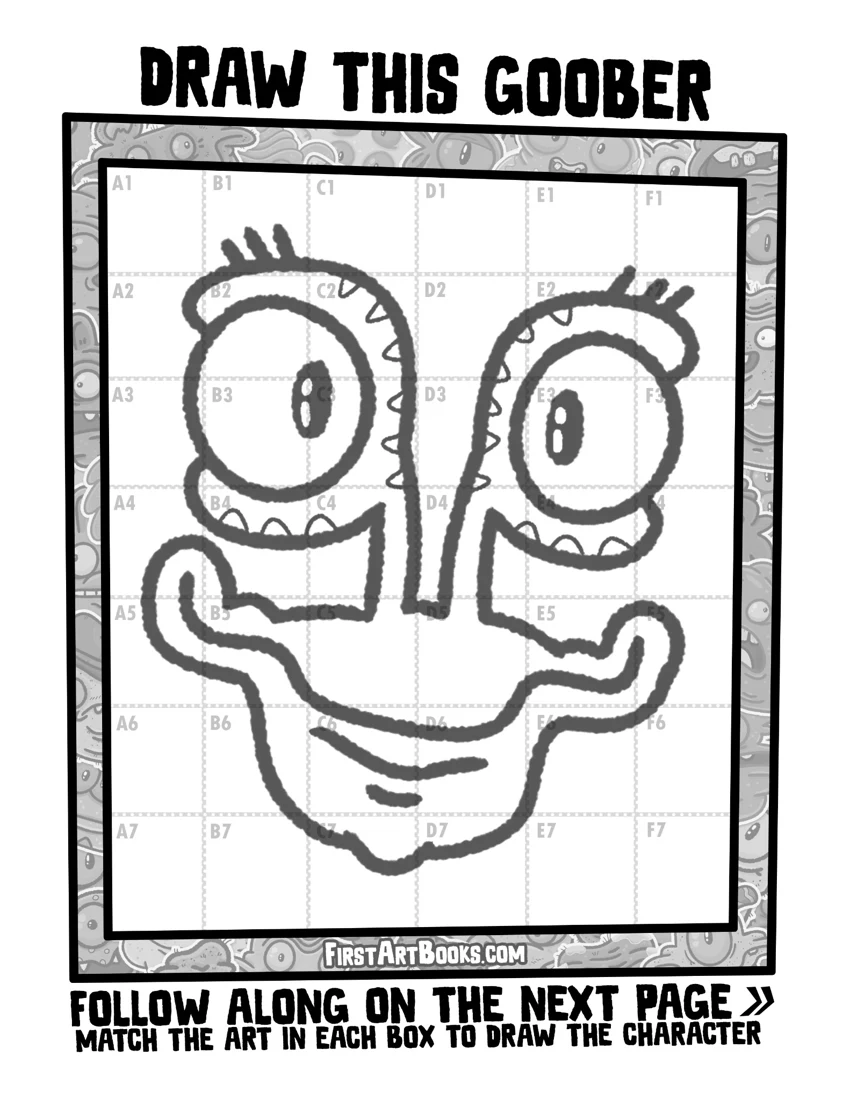 Big-Eyed Grinning Goober printable preview