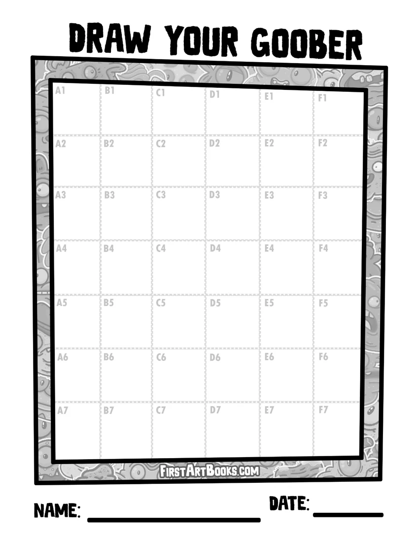 Shared Draw Your Goober Grid printable preview